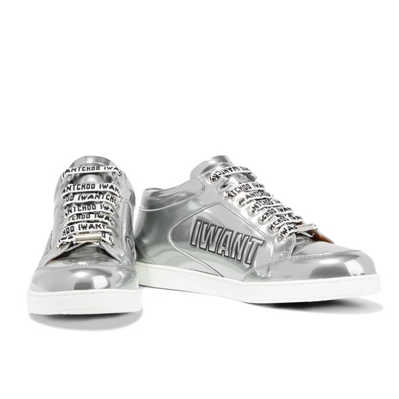 Jimmy choo Metallic Leather Logo Sneakers 7 - Picture 2 of 10